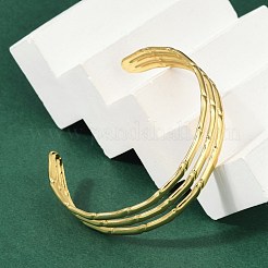 Hollow Out 304 Stainless Steel Cuff Bangles for Women&nbsp;BJEW-Z097-01G