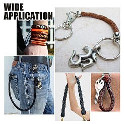 Flat Braided Leather Cord&nbsp;WL-WH0003-09B