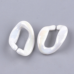 Acrylic Imitation Pearl Linking Rings&nbsp;OACR-S024-49