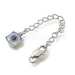Brass Natural Lapis Lazuli Ends with Chain&nbsp;KK-K398-09P