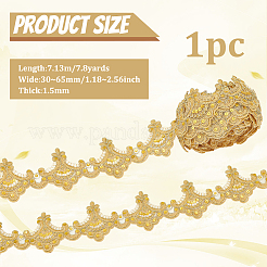 7.8 Yards Polyester Embroidery Flower Lace Trim&nbsp;DIY-FG0004-91