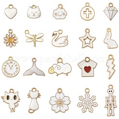 40Pcs 20 Styles Alloy Enamel Pendants&nbsp;ENAM-FS0003-32