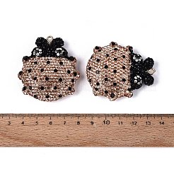Handmade Polymer Clay & Rhinestone Big Pendants&nbsp;FIND-Q123-01A