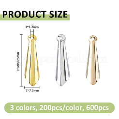 600Pcs 3 Colors Iron Pendants&nbsp;FIND-FH0018-01