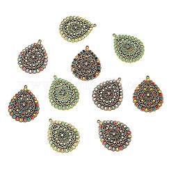 12Pcs 6 Colors Tibetan Style Zinc Alloy Enamel Pendants&nbsp;FIND-CJ0005-46