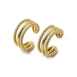Brass Triple C-Shaped Cuff Earrings&nbsp;EJEW-L261-018G