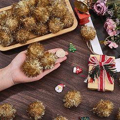 32Pcs Faux Fur Soft Sequins Pompom Ball&nbsp;DIY-SC0033-96A