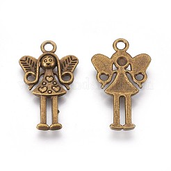 Tibetan Style Alloy Fairy Pendants&nbsp;TIBEP-S613-AB-LF