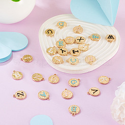 26Pcs 26 Styles Alloy Enamel Pendants&nbsp;ENAM-TA0003-49