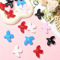 10Pcs 5 Colors Baking Paint Glass Beads&nbsp;LAMP-YW0004-18