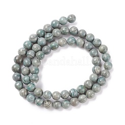 Natural Silver Line Jasper Beads Strands&nbsp;G-P451-02B-E