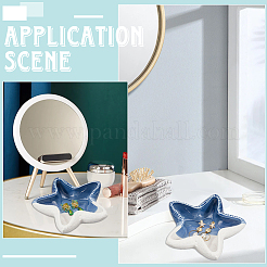 Ocean Themed Ceramic Jewelry Plate&nbsp;AJEW-WH20064-37C
