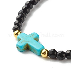 Cross Stretch bracelet for Girl Women&nbsp;BJEW-JB06957-01