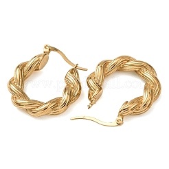 Iron Plating(IP) 304 Stainless Steel Hoop Earrings&nbsp;EJEW-K259-05G