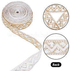 Sparkle Polyester Embroidery Ribbon&nbsp;OCOR-WH0070-76B