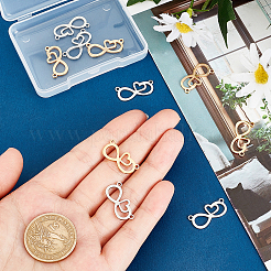 12Pcs 2 Color 201 Stainless Steel Pendants&nbsp;STAS-UN0032-45