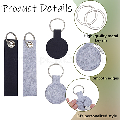 20Pcs 4 Styles Polyester Keychains&nbsp;KEYC-SP0001-63