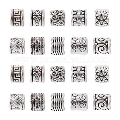 100Pcs 10 Style Tibetan Style European Beads&nbsp;FIND-KS0001-17