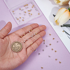 60Pcs 2 Colors Brass Crimp Beads&nbsp;KK-ME0003-34