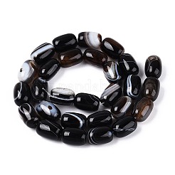 Dyed Natural Banded Agate Beads Strands&nbsp;G-T144-44A