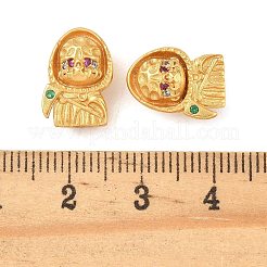 Brass Micro Pave Cubic Zirconia Beads&nbsp;KK-K364-48G