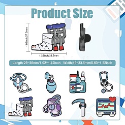 8Pcs 8 Styles Medical Theme Enamel Pins&nbsp;JEWB-CJ0003-62