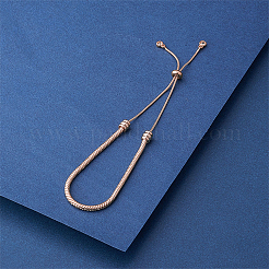 PVD Vacuum Plating Adjustable Brass Slider Bracelet/Bolo Bracelet&nbsp;BJEW-CJ0001-02RG