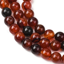 Dyed Natural Agate Round Beads Strands&nbsp;G-E321B-10mm-02