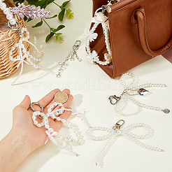 5Pcs 5 Styles Tibetan Style Alloy Keychains&nbsp;KEYC-HS0001-13