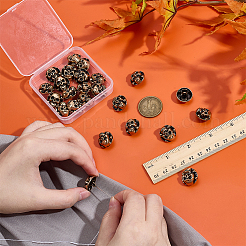24Pcs 1-Hole Alloy Shank Buttons&nbsp;BUTT-PH0001-81AG