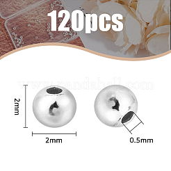 120Pcs 925 Sterling Silver Beads&nbsp;STER-DC0001-21