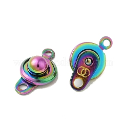 201 Stainless Steel Snap Clasps&nbsp;STAS-K148-11RC