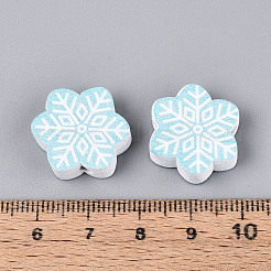 Spray Painted Schima Wood Beads&nbsp;WOOD-T032-42