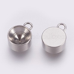 Tarnish Resistant 201 Stainless Steel Pendant Rhinestone Settings&nbsp;STAS-I088-L-01P