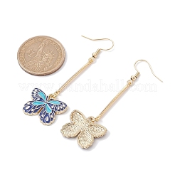 Alloy Enamel Butterfly Dangle Earrings&nbsp;EJEW-JE05604-03