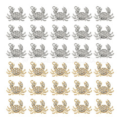 40Pcs 2 Colors Alloy Rhinestone Pendants&nbsp;FIND-TA0010-67