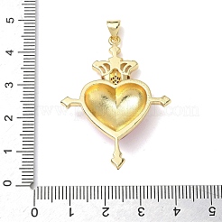 Brass Cubic Zirconia & Enamel Pendants&nbsp;KK-L253-24G-05