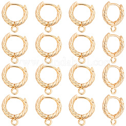 16Pcs Brass Hoop Earring Findings&nbsp;KK-BBC0029-24