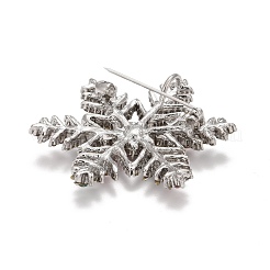 Colorful Rhinestone Snowflake Brooch for Christmas&nbsp;JEWB-A004-04P
