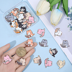 28Pcs 7 Colors Zinc Alloy Enamel Pendants&nbsp;FIND-BM0001-02