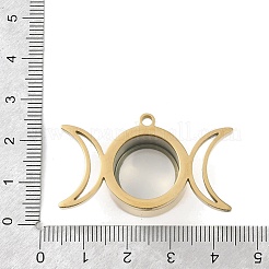 Ion Plating(IP) 304 Stainless Stee Locket Pendants&nbsp;STAS-S132-14G-02