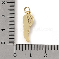 Brass Micro Pave Clear Cubic Zirconia Pendants&nbsp;KK-C262-22G