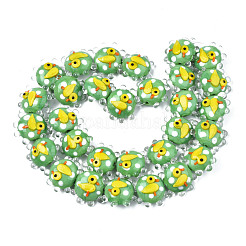 Handmade Bumpy Lampwork Beads Strands&nbsp;LAMP-N021-036D