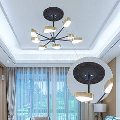 2Pcs Round Ring Imitation Leather Chandelier Base&nbsp;FIND-CN0002-09A