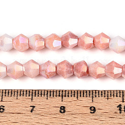 Anti-Tarnish Electroplate Bicone Glass Beads Strands&nbsp;EGLA-T021-6mm-16-04