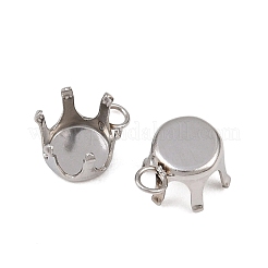 304 Stainless Steel Pendant Rhinestone Claw Charms Settings&nbsp;STAS-B121-01B-P