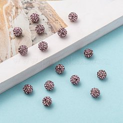 Half Drilled Czech Crystal Rhinestone Pave Disco Ball Beads&nbsp;RB-A059-H6mm-PP8-212