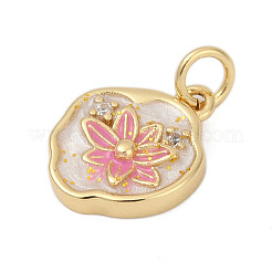 Brass Micro Pave Cubic Zirconia Pendants&nbsp;KK-U068-07G-02