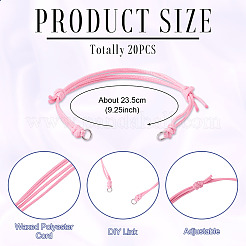 20Pcs Adjustable Korean Waxed Polyester Cord Bracelet Making&nbsp;BJEW-TAC0051-08