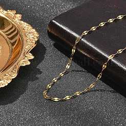 2MM 304 Stainless Steel Dapped Chain Necklaces for Women&nbsp;NJEW-B131-05G